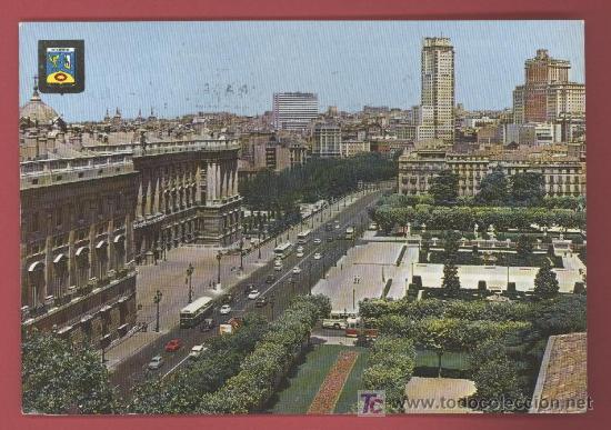 Postales: Palacio Real y Edificio Plaza de Espa&ntilde;a - Madrid - 1968 - Foto 1
