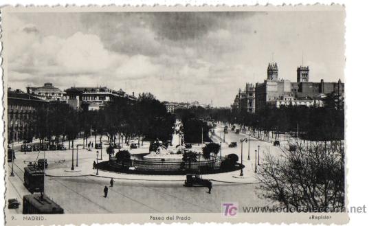 Postales: MADRID, PASEO DEL PRADO - Foto 1