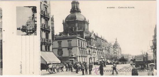 Postais: 5161 ANTIGUA POSTAL CON ACUSE DE ENVIO - CALLE DE ALCAL&Aacute; - MADRID-FOTOGRAF&Iacute;A LACOSTE