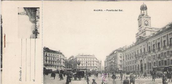 Postais: 5162 ANTIGUA POSTAL CON ACUSE DE ENVIO - PUERTA DEL SOL - MADRID-FOTOGRAF&Iacute;A LACOSTE