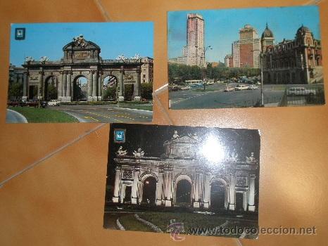 Postales: 3 postales de Madrid, circuladas - Foto 1