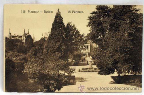 Postales: Postal Madrid Retiro el Parterre - Foto 1