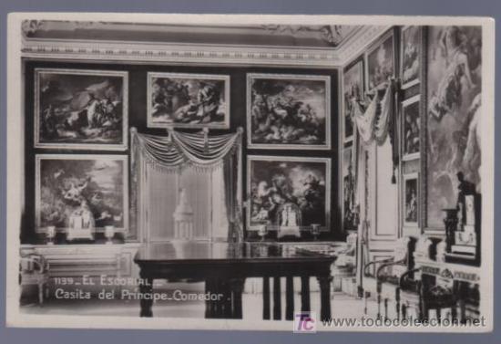 Cartoline: TARJETA POSTAL DE EL ESCORIAL. CASITA DEL PRINCIPE. COMEDOR. 1139.