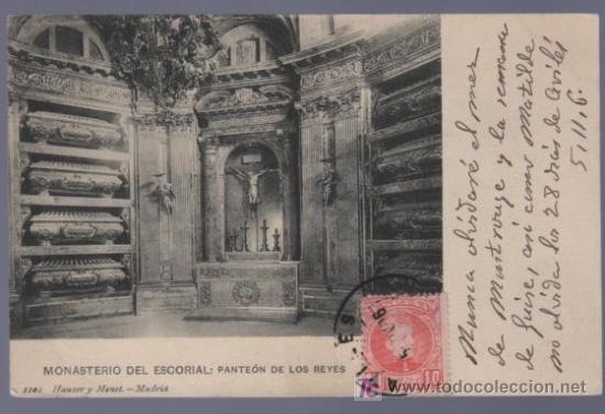 Cartoline: TARJETA POSTAL DEL MONASTERIO DEL ESCORIAL. PANTEON DE LOS REYES. 1102. HAUSER Y MENET.