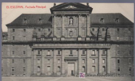 Cartoline: TARJETA POSTAL DEL MONASTERIO DEL ESCORIAL. FACHADA PRINCIPAL.
