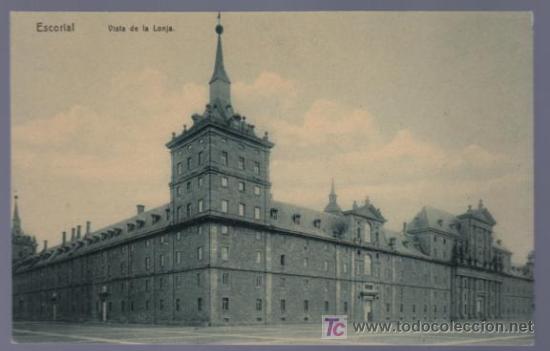 Cartoline: TARJETA POSTAL DEL MONASTERIO DEL ESCORIAL. VISTA DE LA LONJA.