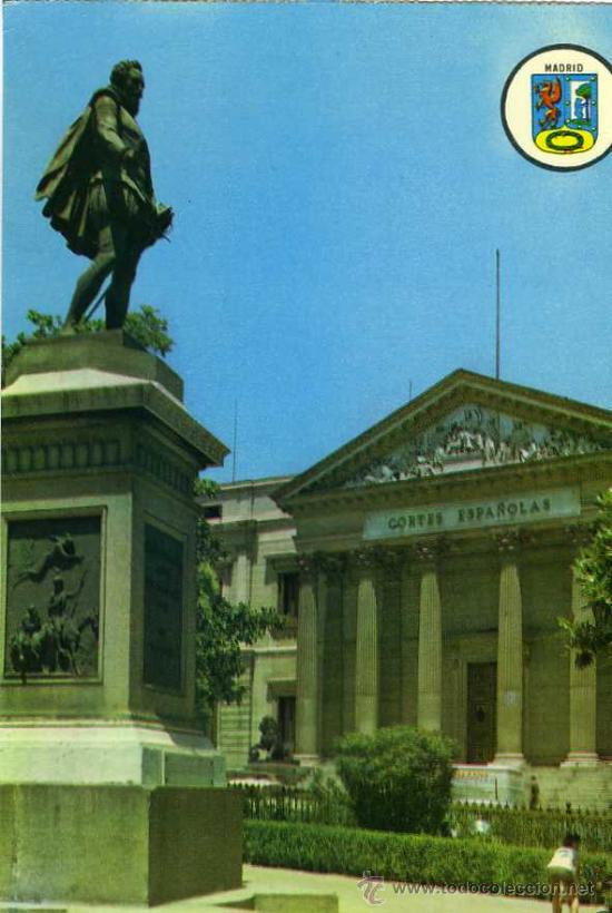 Postales: POSTAL MADRID PALACIO DE LAS CORTES - Foto 1