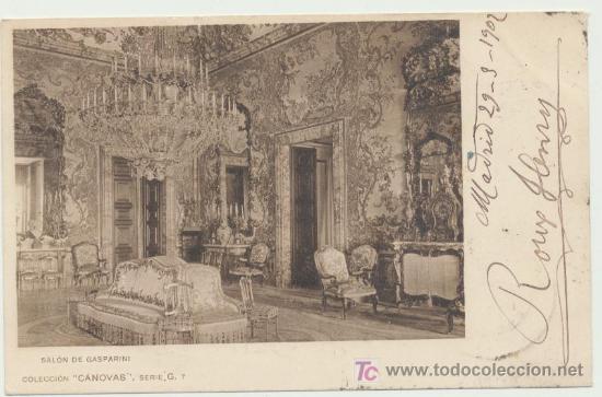 Postkarten: Madird.- Sal&oacute;n Gasparini. Franqueado y fechado en 1902.