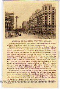 Postkarten: Avenida de la Reina Victoria. Publicidad de Manuel Prats. Ediciones Cay&oacute;n. Sin circular.
