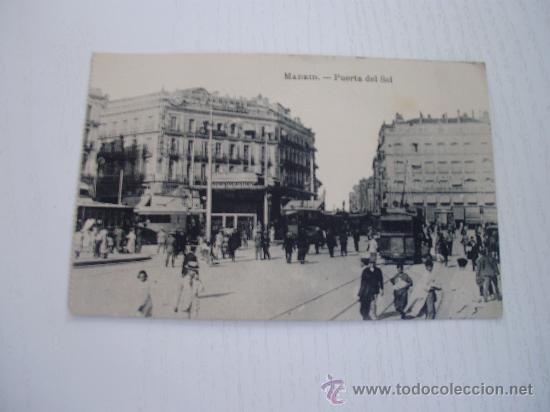 Postales: MADRID - PUERTA DEL SOL - TRANVIA - Foto 1