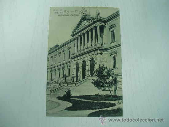 Postales: MADRID - BIBLIOTECA NACIONAL - Foto 1