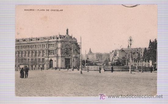 Postkarten: Madrid.- Plaza de Castelar. Franqueado y fechado 3-4 1911.
