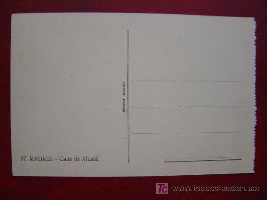 Postales: MADRID, CALLE DE ALCALA - Foto 2
