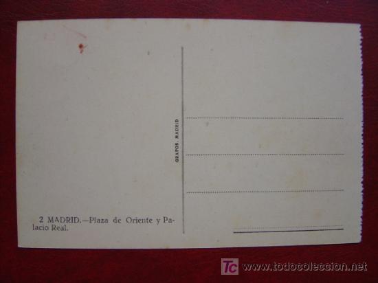 Postales: MADRID, PLAZA DE ORIENTE Y PALACIO REAL - Foto 2