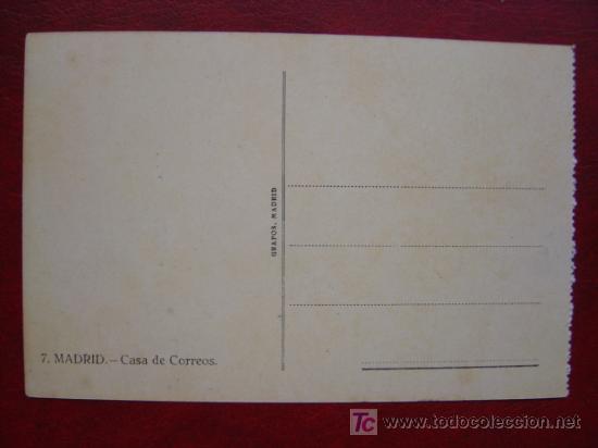 Postales: MADRID, CASA DE CORREOS - Foto 2