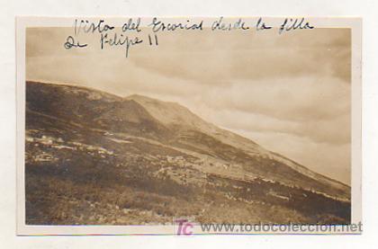 Postales: VISTA DEL ESCORIAL DESDE LA SILLA DE FELIPE II. (POSTAL FOTOGR&Aacute;FICA).
