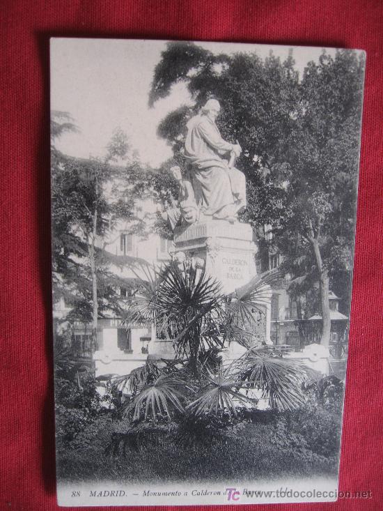 Postales: MADRID -  MONUMENTO A CALDERON DE LA BARCA - Foto 1