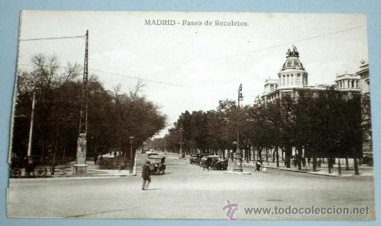 Postales: Postal Madrid Paseo Recoletos - Foto 1