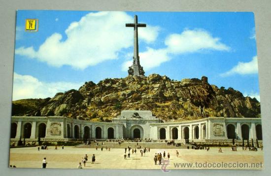 Cartes Postales: Postal Valle de los Ca&iacute;dos Fachada cruz y explanada principal escrita