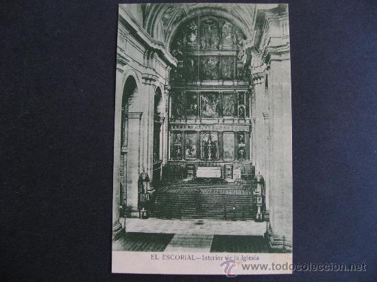 Postales: EL ESCORIAL,INTERIOR DE LA IGLESIA. - Foto 1