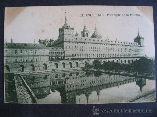Cartes Postales: POSTAL SIN CIRCULAR DE EL ESCORIAL,ESTANQUE DE LA HUERTA.