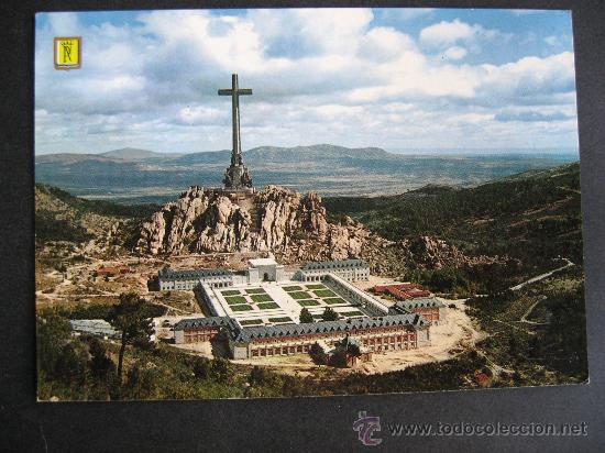 Postales: POSTAL SIN CIRCULAR DEL VALLE DE LOS CAIDOS,MADRID.VISTA PANORAMICA PARTE POSTERIOR DEL MONUMENTO.