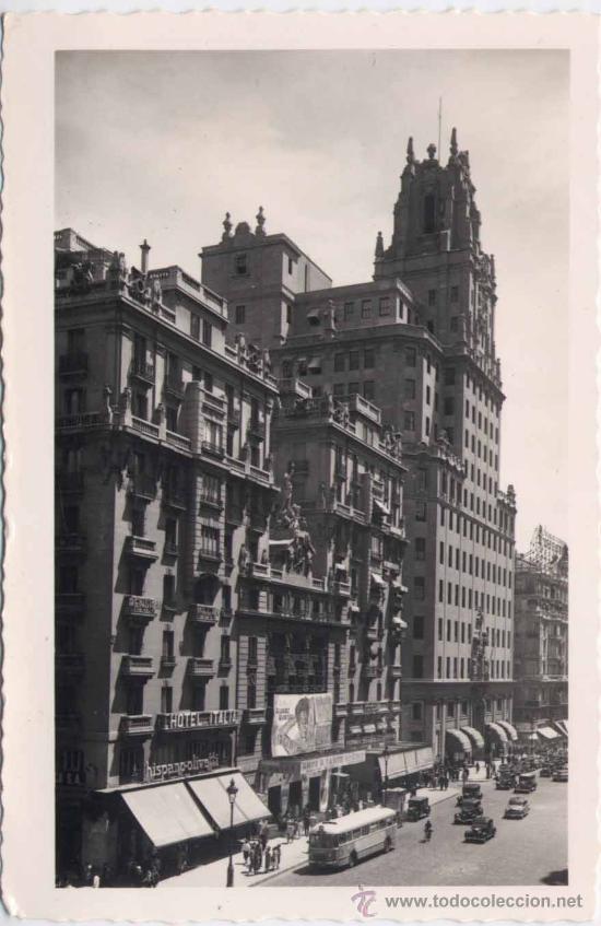 Cartoline: MADRID.-AVENIDA DE JOSE ANTONIO, LA TELEF&Oacute;NICA Y TEATRO FONTALBA