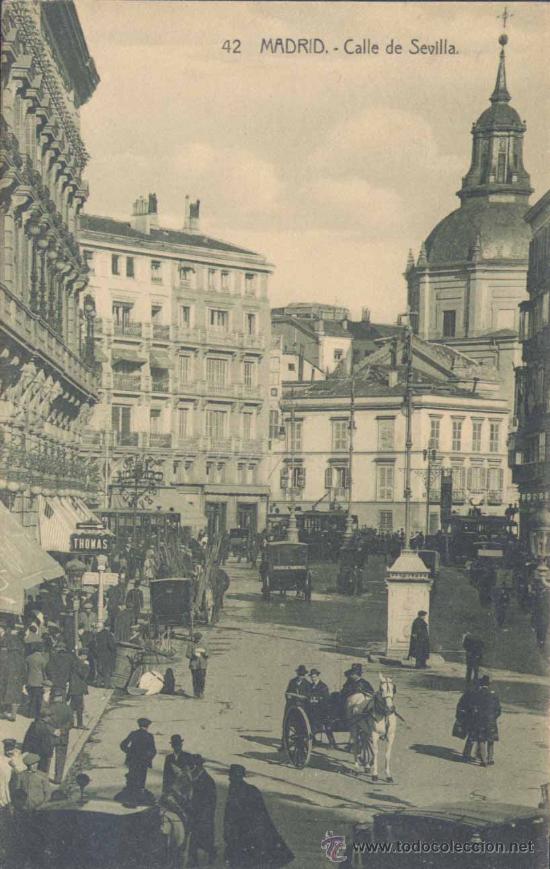 Postales: MADRID.-CALLE DE SEVILLA - Foto 1