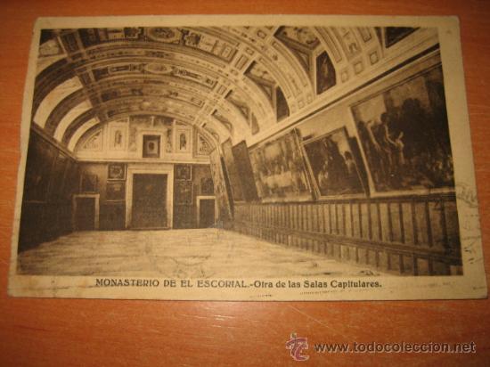Cartoline: MONASTERIO DE EL ESCORIAL.-OTRA DE LAS SALAS CAPITULARES   CIRCULADA
