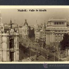 Postales: POSTAL DE MADRID: CALLE DE ALCALÁ. TRANVIAS (FOT.ALSINA)