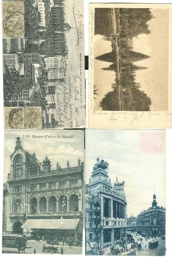 Postales: MADRID. LOTE DE CUATRO POSTALES. - Foto 1