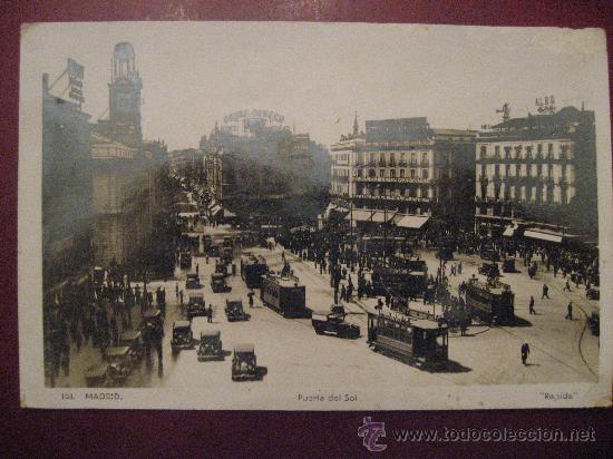 Postales: MADRID PUERTA DEL SOL ESCRITA EN 1935 SIN CIRCULAR. - Foto 1