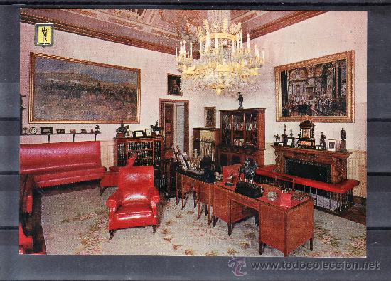 Postales: POSTAL DEL PALACIO REAL - DESPACHO DEL REY - MADRID - Foto 1