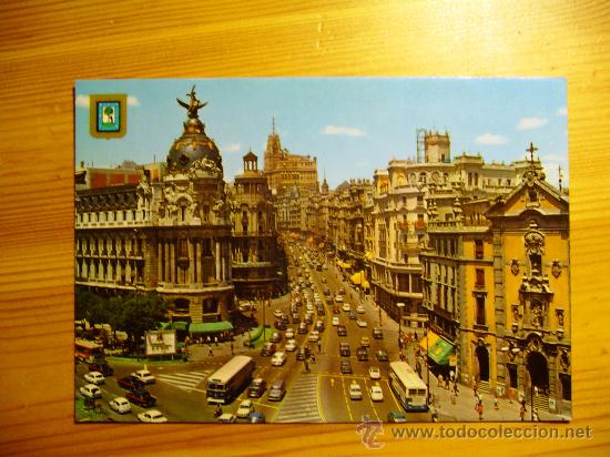 Postales: Postal de MADRID: Gran V&iacute;a. - Foto 1
