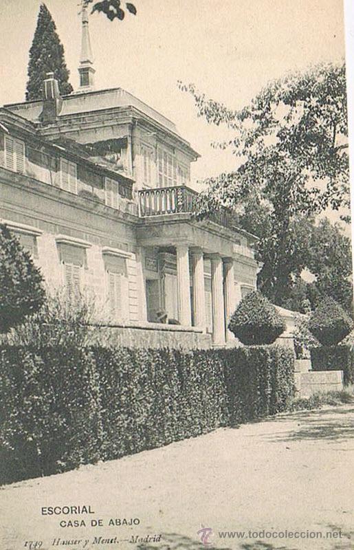 Postkarten: TARJETA POSTAL ESPA&Ntilde;A MODERNA 1.940, ESCORIAL, CASA DE ABAJO