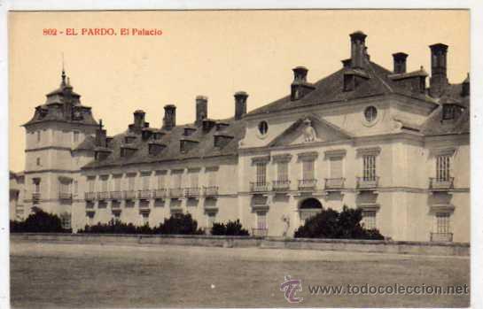 Postales: Madrid . El Pardo.802. El Palacio. Thomas. Sin circular. Escrita. - Foto 1