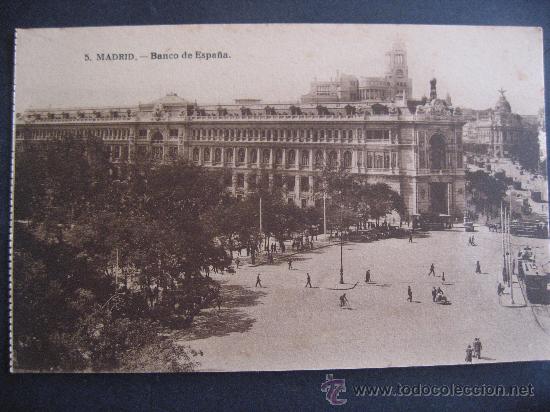 Postales: ANTIGUA POSTAL DE MADRID,BANCO DE ESPA&Ntilde;A. - Foto 1