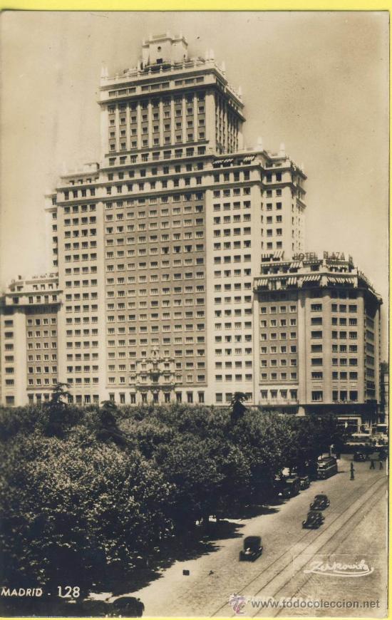 Postkarten: Postal-madrid 128 edificio espa&ntilde;a -zerkowitz fotografo 1956-ver coches-P-1131