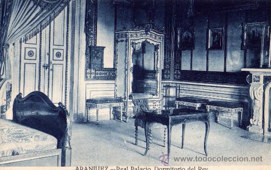 Postales: ARANJUEZ REAL PALACIO DORMITORIO DEL REY SIN CIRCULAR - Foto 1