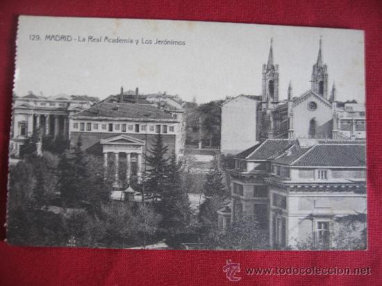 Postales: MADRID - LA REAL ACADEMIA Y LOS JER&Oacute;NIMOS - Foto 1