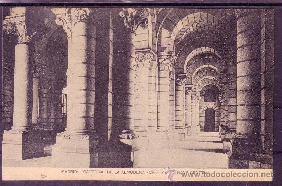 Postales: MADRID - CATEDRAL DE LA ALMUDENA - CRIPTA - NAVE CENTRAL - Foto 1