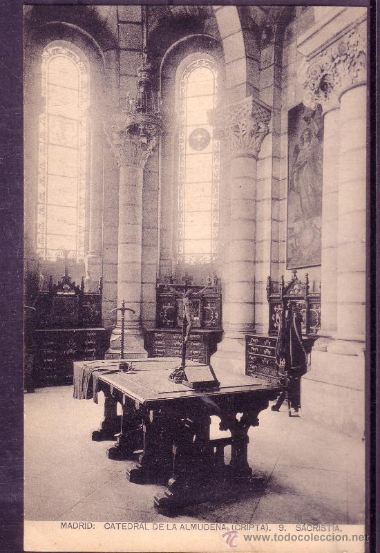 Postales: MADRID - CATEDRAL DE LA ALMUDENA - CRIPTA - SACRISTIA - Foto 1