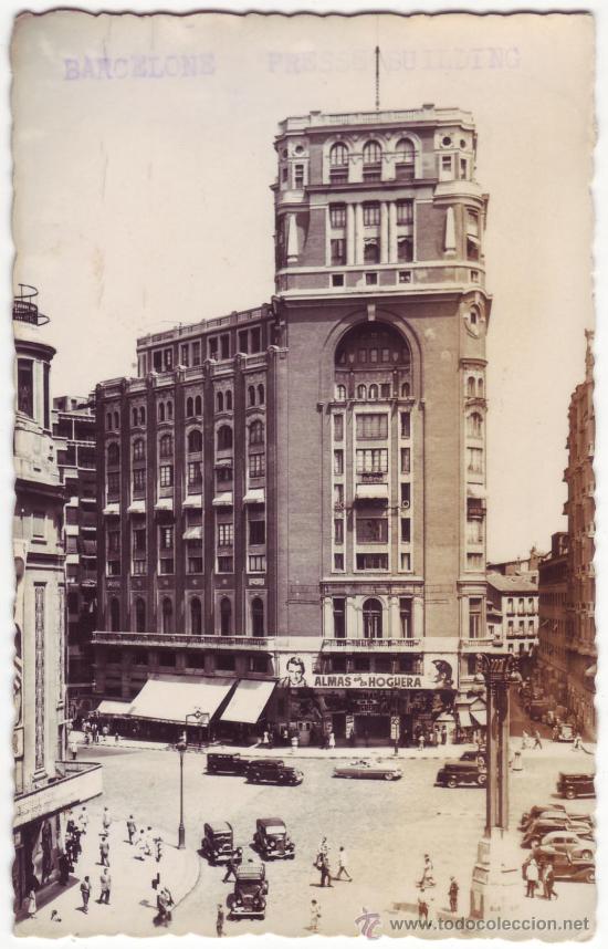 Postales: Madrid: Edificio de la Prensa. Dom&iacute;nguez. Circulada (A&ntilde;os 50) - Foto 1