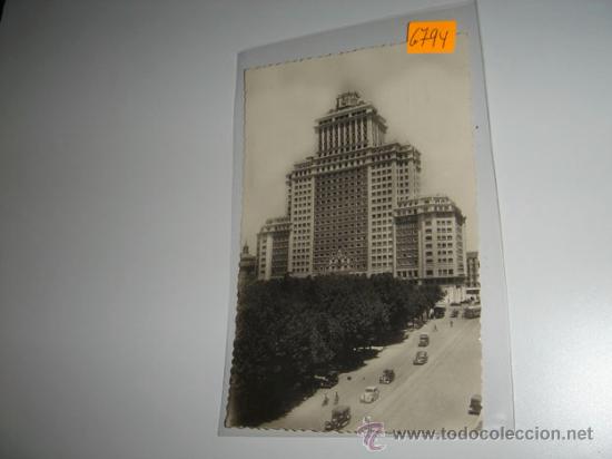 Postales: Postal en blanco y negro Madrid, edificio Espa&ntilde;a. - Foto 1