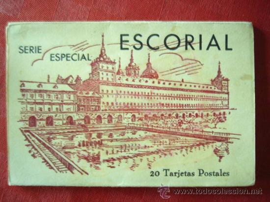 Postales: BLOC DE 20 POSTALES VISTAS DEL ESCORIAL. HAUSER Y MENET. SERIE ESPECIAL
