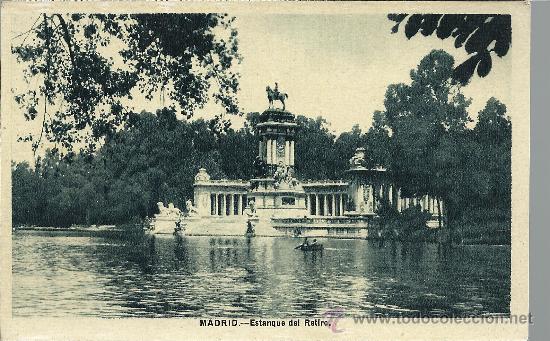 Postales: MADRID ESTANQUE DEL RETIRO SIN CIRCULAR - Foto 1