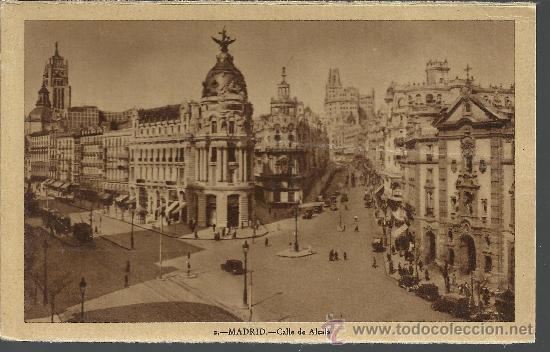 Postales: MADRID CALLE DE ALCALA SIN CIRCULAR - Foto 1