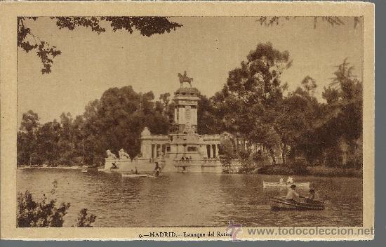 Postales: MADRID ESTANQUE DEL RETIRO SIN CIRCULAR - Foto 1