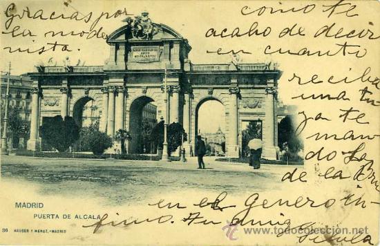 Postales: POSTAL MADRID PUERTA DE ALCALA - Foto 1