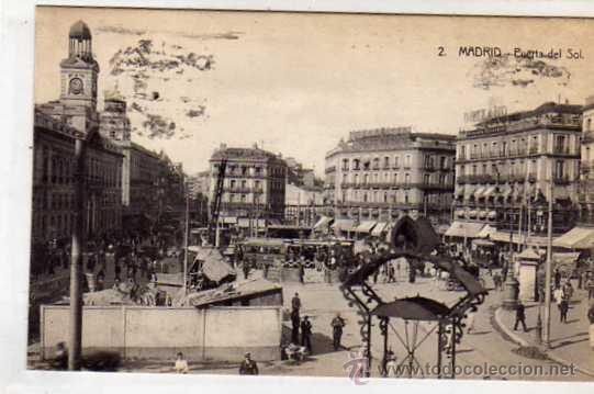 Postales: Madrid  Puerta del Sol 2. M&aacute;rgara. Circulada. Obras. - Foto 1